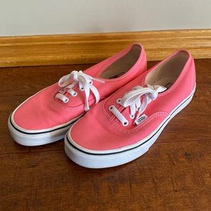 Bright salmon pink Vans women's 7.5 men's 6 EUC